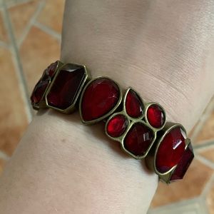 Red and Gold Stretchy Bracelet